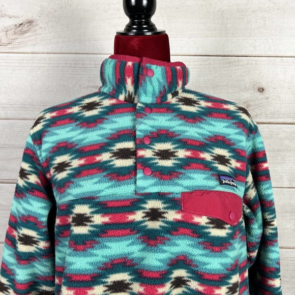 Patagonia Synchilla Aztec Tribal Fleece Snap T Pullover - Picture 2 of 14